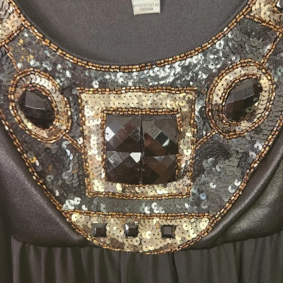 Designer Joseph Ribkoff Black Mini Tunic Dress Size 8 - Picture 3 of 5